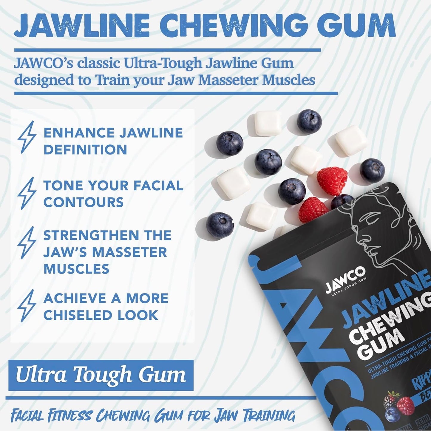Ultra-Tough Jawline Training Gum