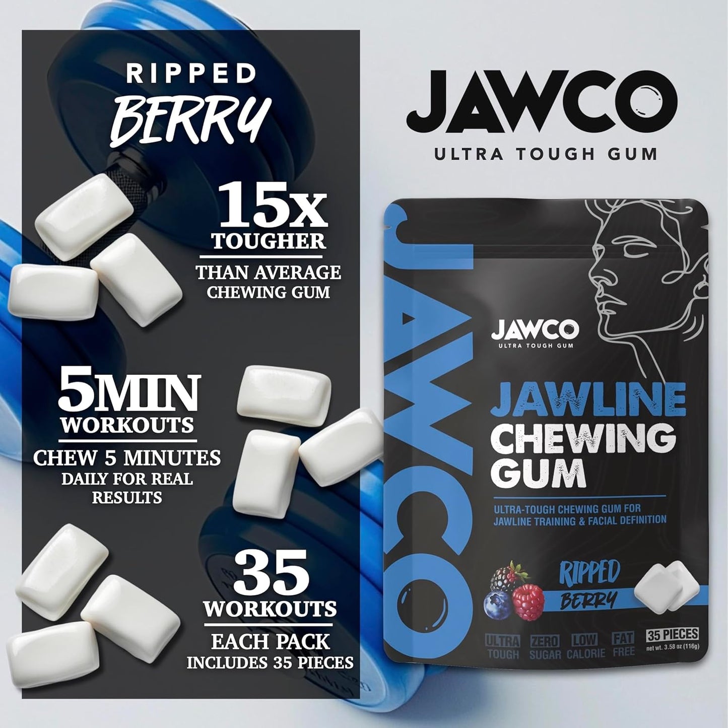 Ultra-Tough Jawline Training Gum