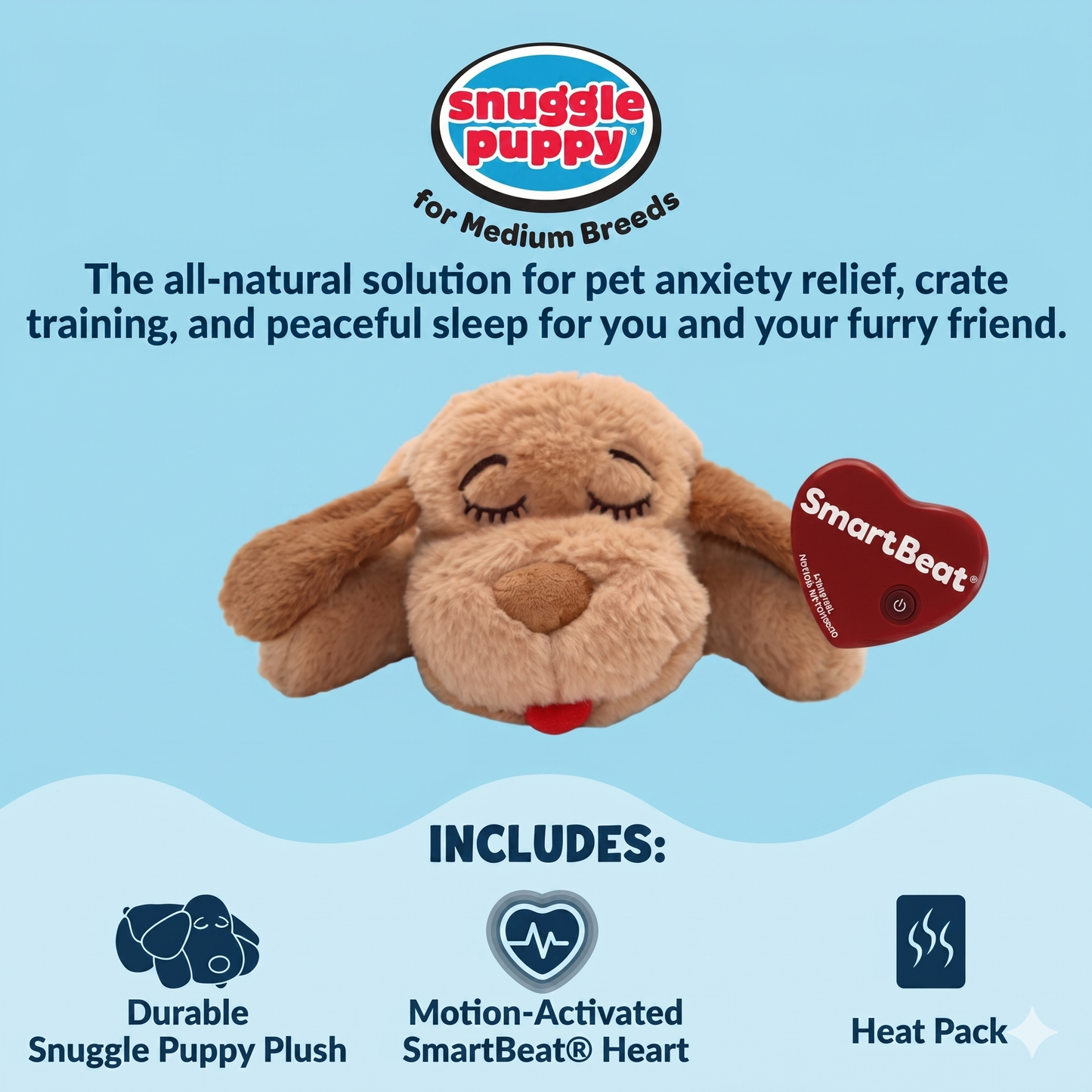 Calming Heartbeat Dog Plush